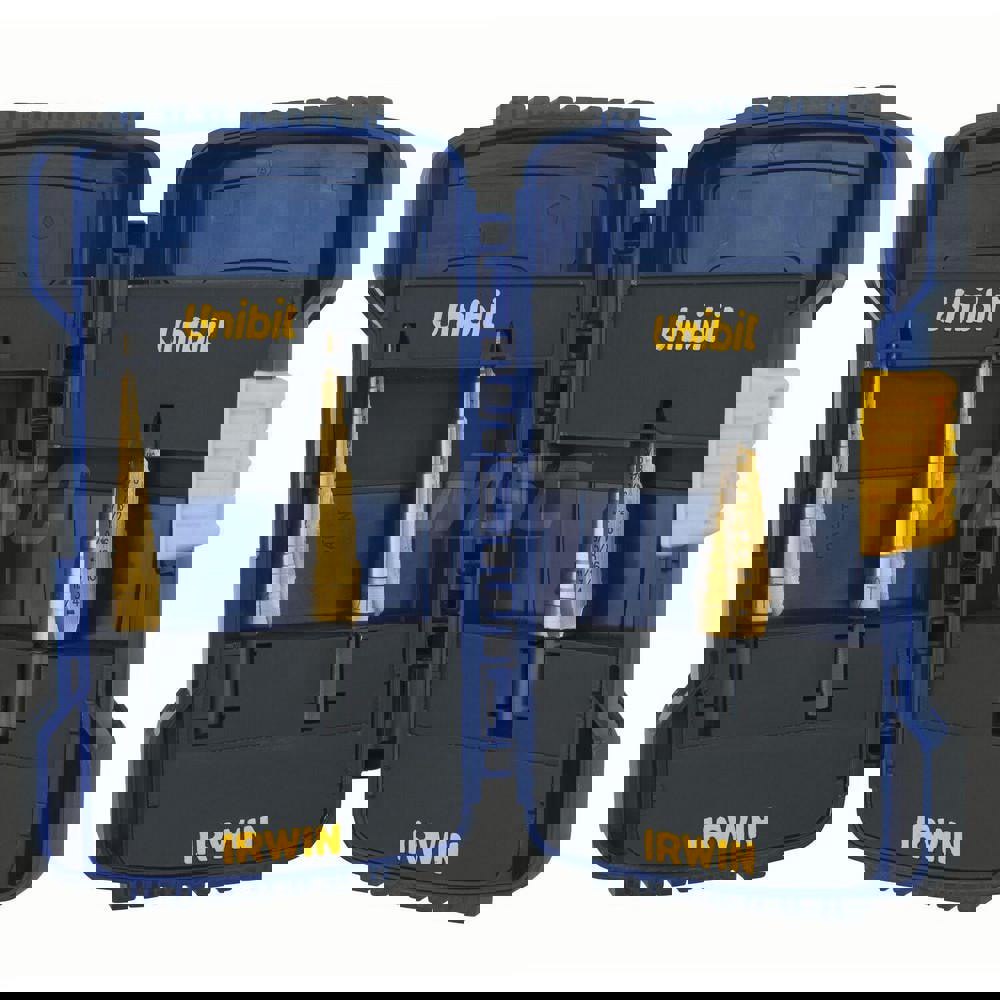 Drill Bit Set: Step Drill Bits, 3 Pc, High Speed Steel